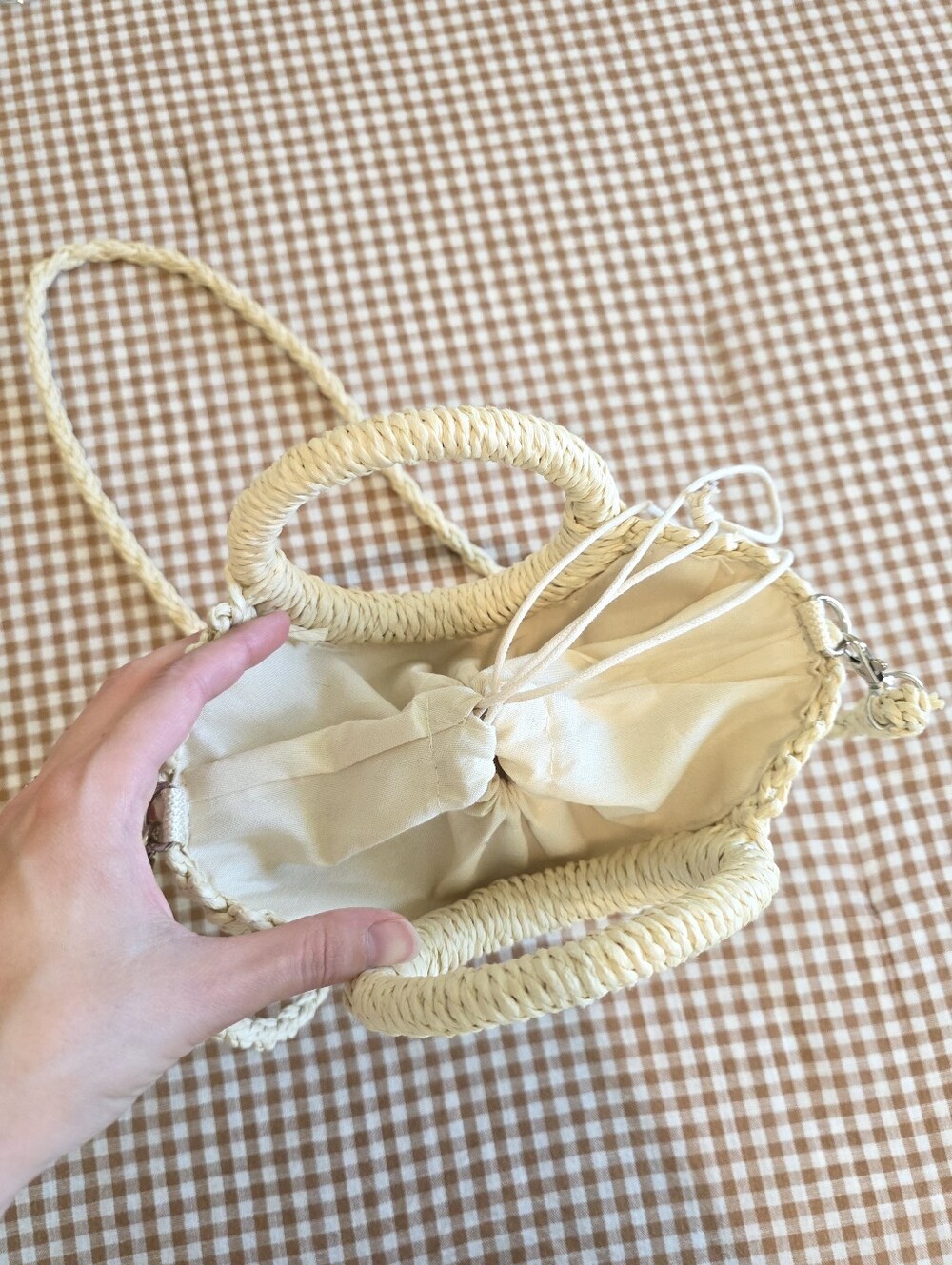 Small Raffia Crossbody Purse - Picture 7 of 7